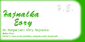 hajnalka eory business card